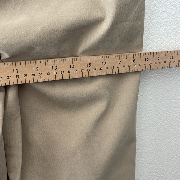 M’aison de Amelie Beige Trousers Stretch Work Career Pants Straight Fit - Picture 5 of 8